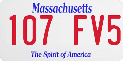 MA license plate 107FV5