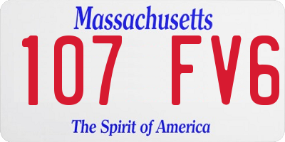 MA license plate 107FV6