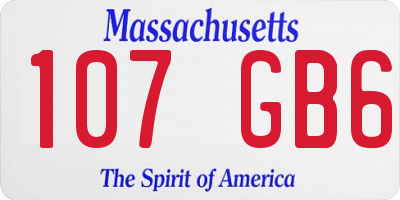 MA license plate 107GB6