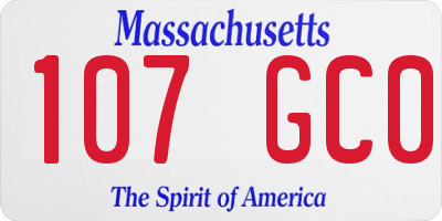 MA license plate 107GC0