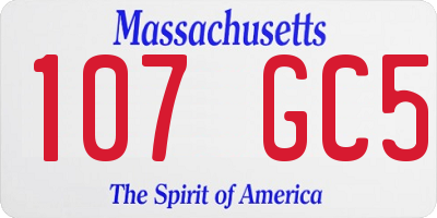 MA license plate 107GC5