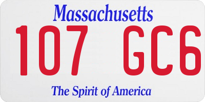 MA license plate 107GC6
