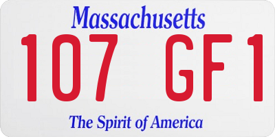 MA license plate 107GF1