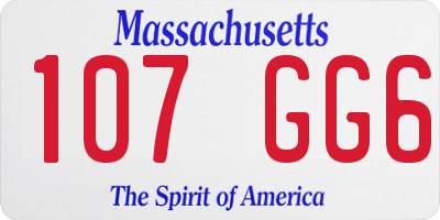 MA license plate 107GG6