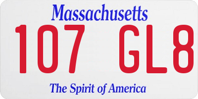 MA license plate 107GL8