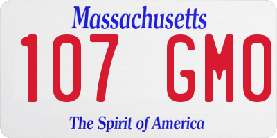 MA license plate 107GM0