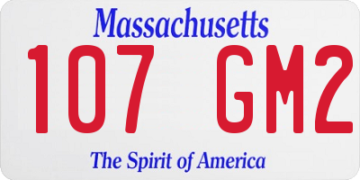 MA license plate 107GM2