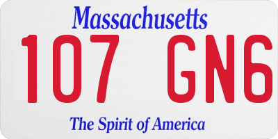 MA license plate 107GN6