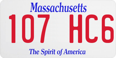 MA license plate 107HC6
