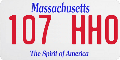 MA license plate 107HH0