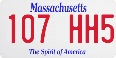 MA license plate 107HH5