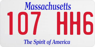 MA license plate 107HH6