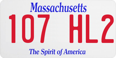 MA license plate 107HL2