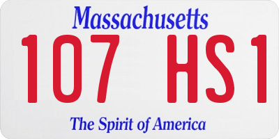 MA license plate 107HS1