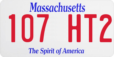 MA license plate 107HT2