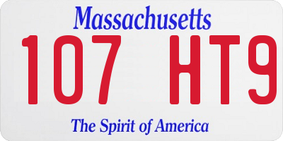 MA license plate 107HT9