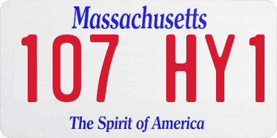MA license plate 107HY1
