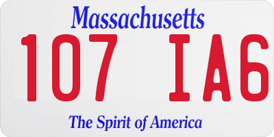 MA license plate 107IA6