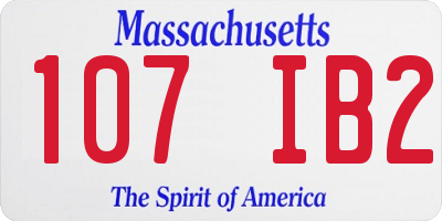 MA license plate 107IB2