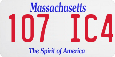 MA license plate 107IC4