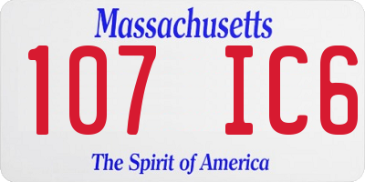 MA license plate 107IC6