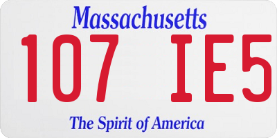 MA license plate 107IE5