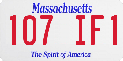 MA license plate 107IF1