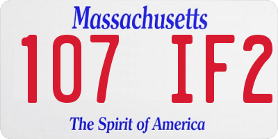 MA license plate 107IF2