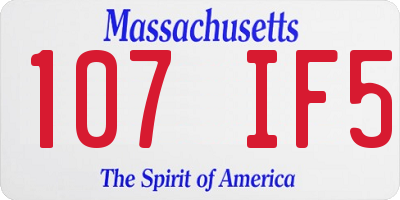 MA license plate 107IF5