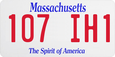 MA license plate 107IH1