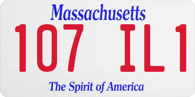 MA license plate 107IL1