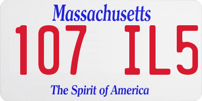 MA license plate 107IL5