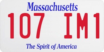 MA license plate 107IM1