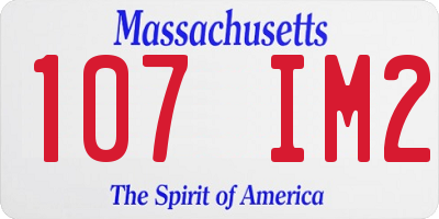 MA license plate 107IM2