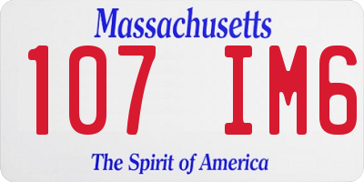 MA license plate 107IM6