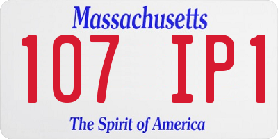 MA license plate 107IP1
