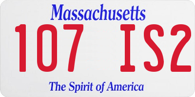 MA license plate 107IS2