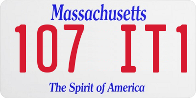 MA license plate 107IT1
