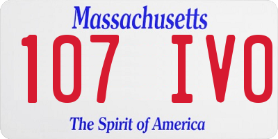 MA license plate 107IV0