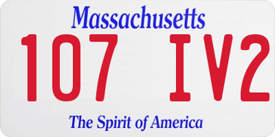 MA license plate 107IV2