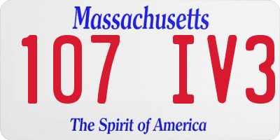 MA license plate 107IV3