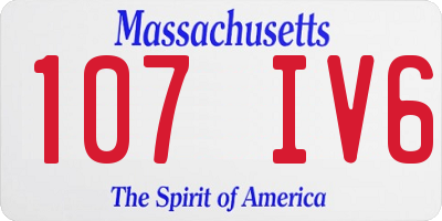 MA license plate 107IV6