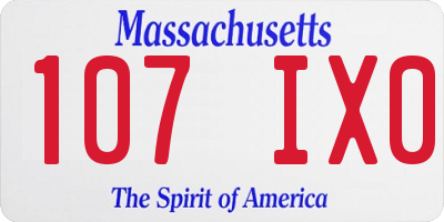 MA license plate 107IX0