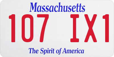 MA license plate 107IX1