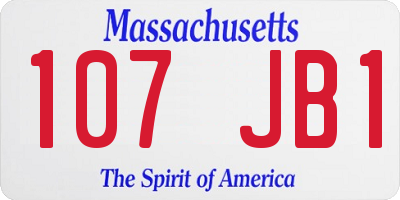 MA license plate 107JB1