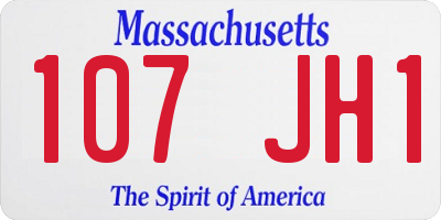 MA license plate 107JH1