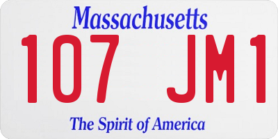 MA license plate 107JM1