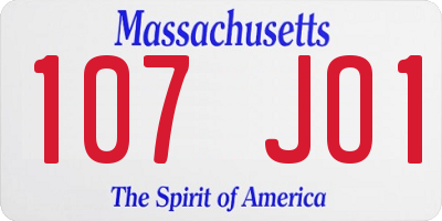 MA license plate 107JO1
