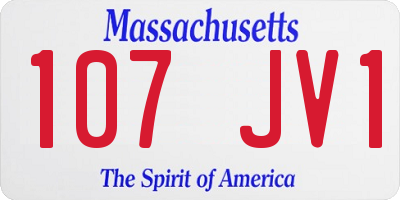 MA license plate 107JV1