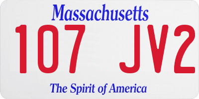 MA license plate 107JV2